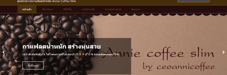 จัดทำเว็บไซต์ www.anniecoffee.com